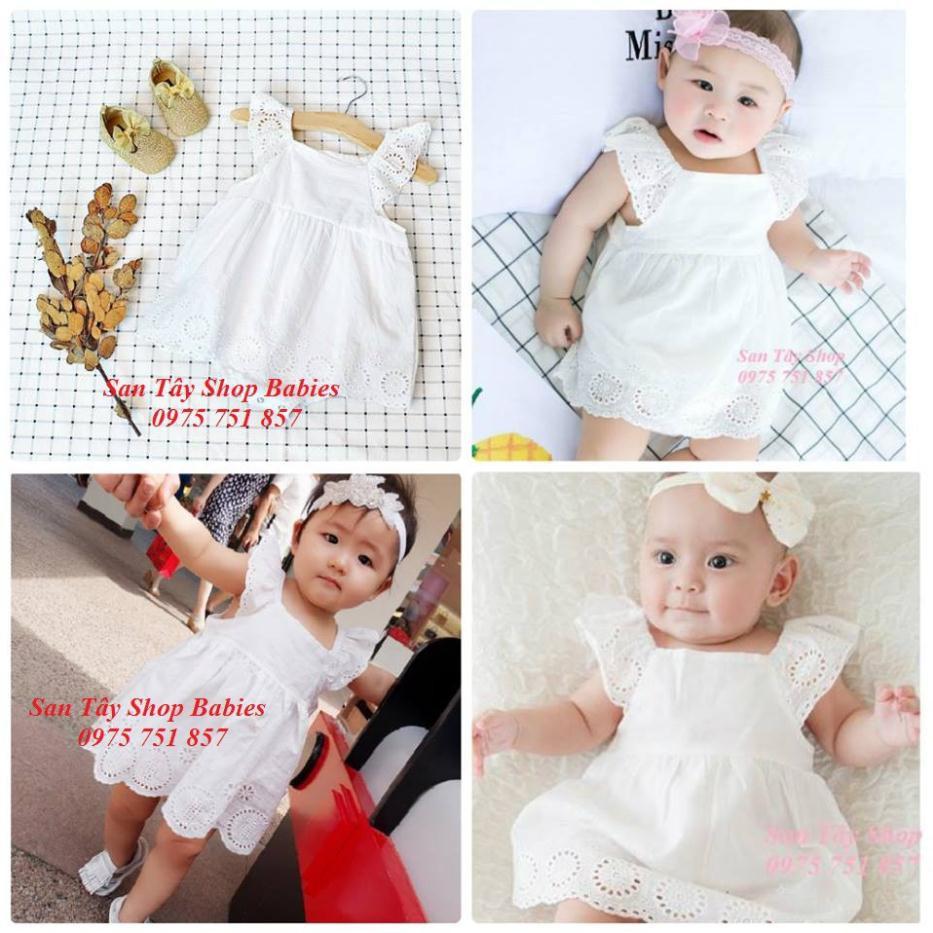 Body váy dập hoa chân váy cho bé từ 2 - 12M