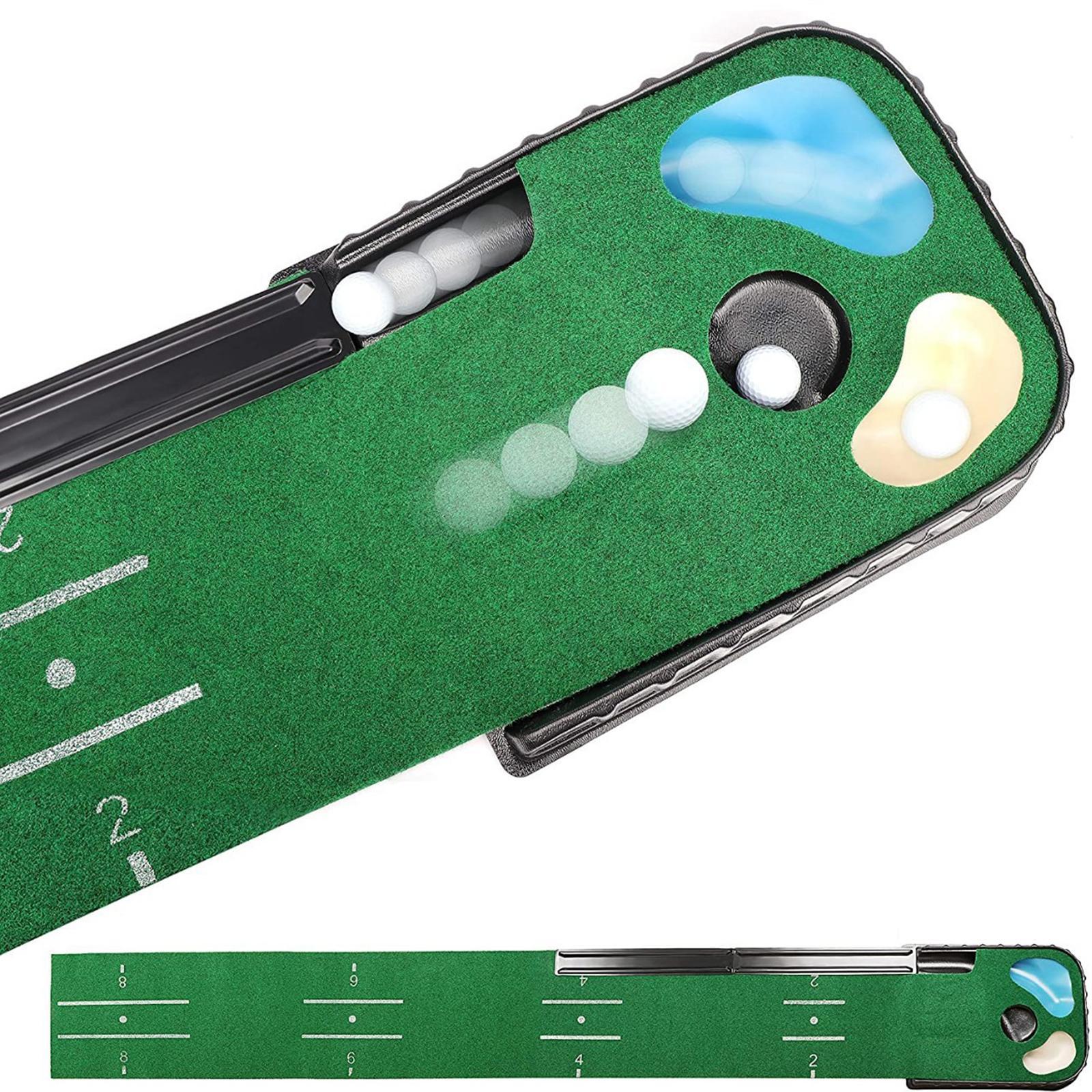 Golf Putting Mat, Golf Hitting Mat Blanket, Exerciser Training Equipment Golf Putter Trainer Golf Practice Mat for Office Home Backyard