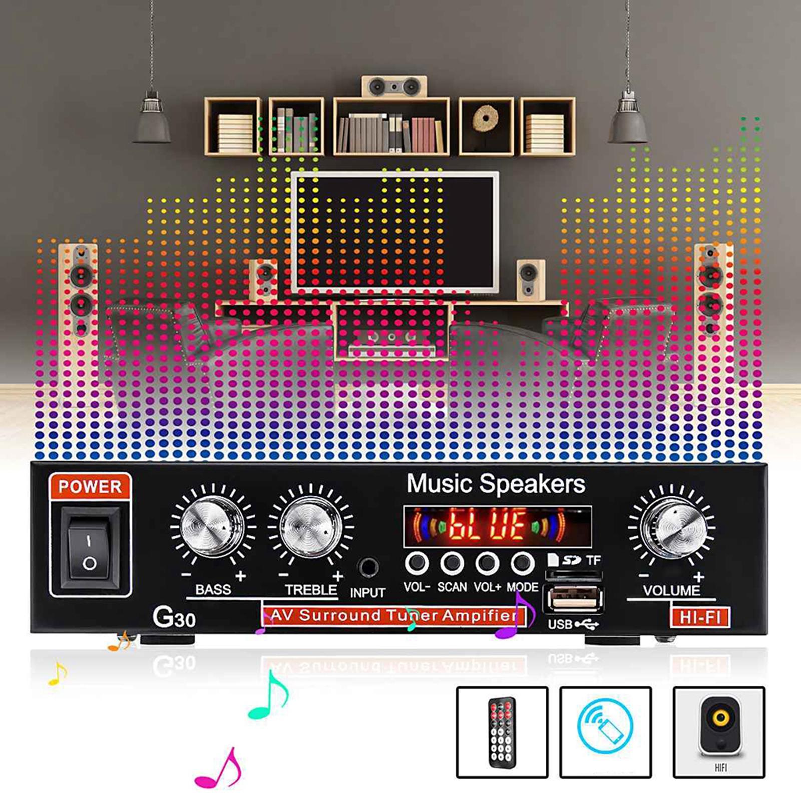 Professional Mini 400W + 400W Audio Power Amplifier Receiver for Car CD DVD