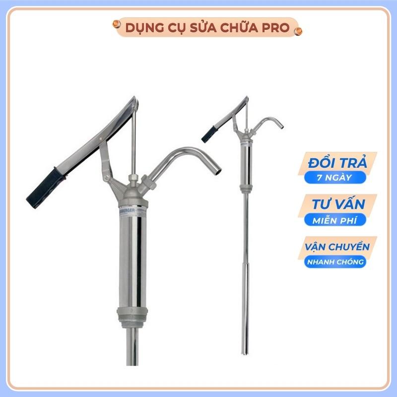 Bơm tay thùng phuy bằng Inox bơm dầu tay Inox - diezen - dầu hỏa - xăng - hóa chất - dầu động cơ