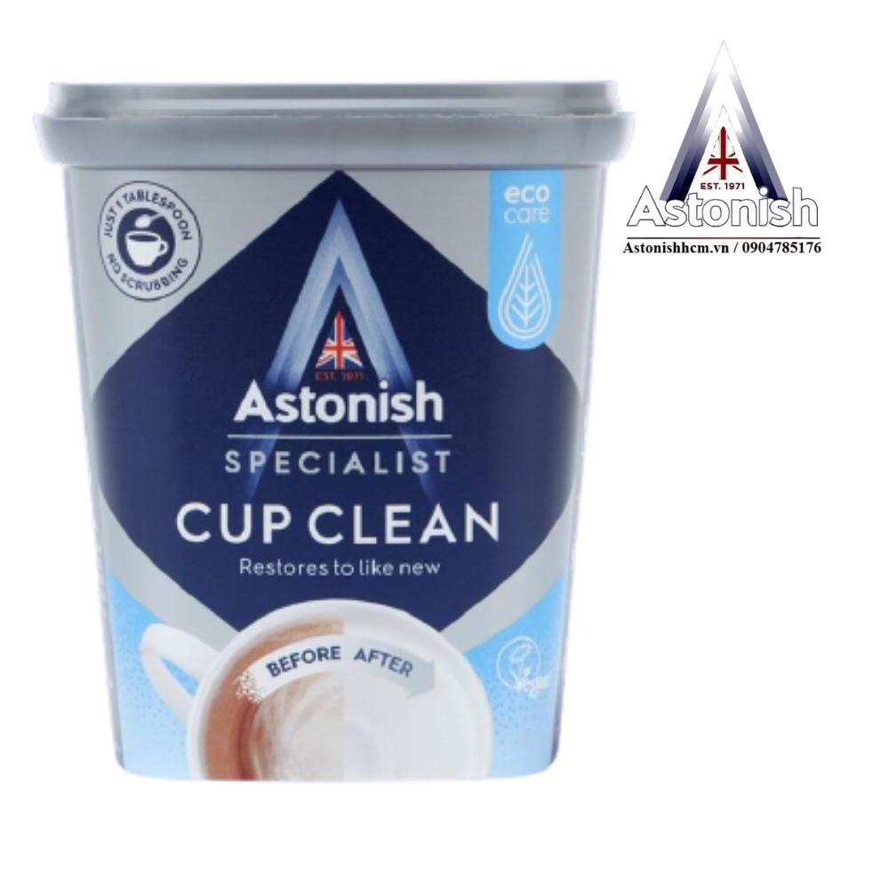 Bột tẩy cặn chè, cà phê đa năng Astonish C9630_350g_tẩy các vết ố vàng bám trên chén bát, ly, tách, cốc, bình trà cafe, muỗn nĩa ... Tẩy dầu mỡ bám trên tấm lưới và than hoạt tính của máy hút mùi nhà bếp; Tẩy lồng máy giặt; Thông nghẹt bồn rửa chén