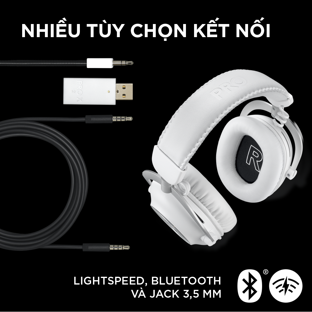 Tai Nghe Gaming Không Dây Logitech PRO X 2 LIGHTSPEED - Hàng Chính Hãng