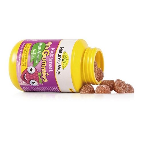 Kẹo dẻo bổ sung Multi Vitamin và rau củ cho bé - Gum Nature's Way Kids Smart Multivitamin + Vegies Nature's Way Kids Smart hộp 60 viên