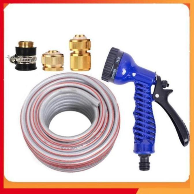 Bộ dây tăng áp 3 lần vòi xịt nước rửa xe, tưới cây loại 3-5m 206843