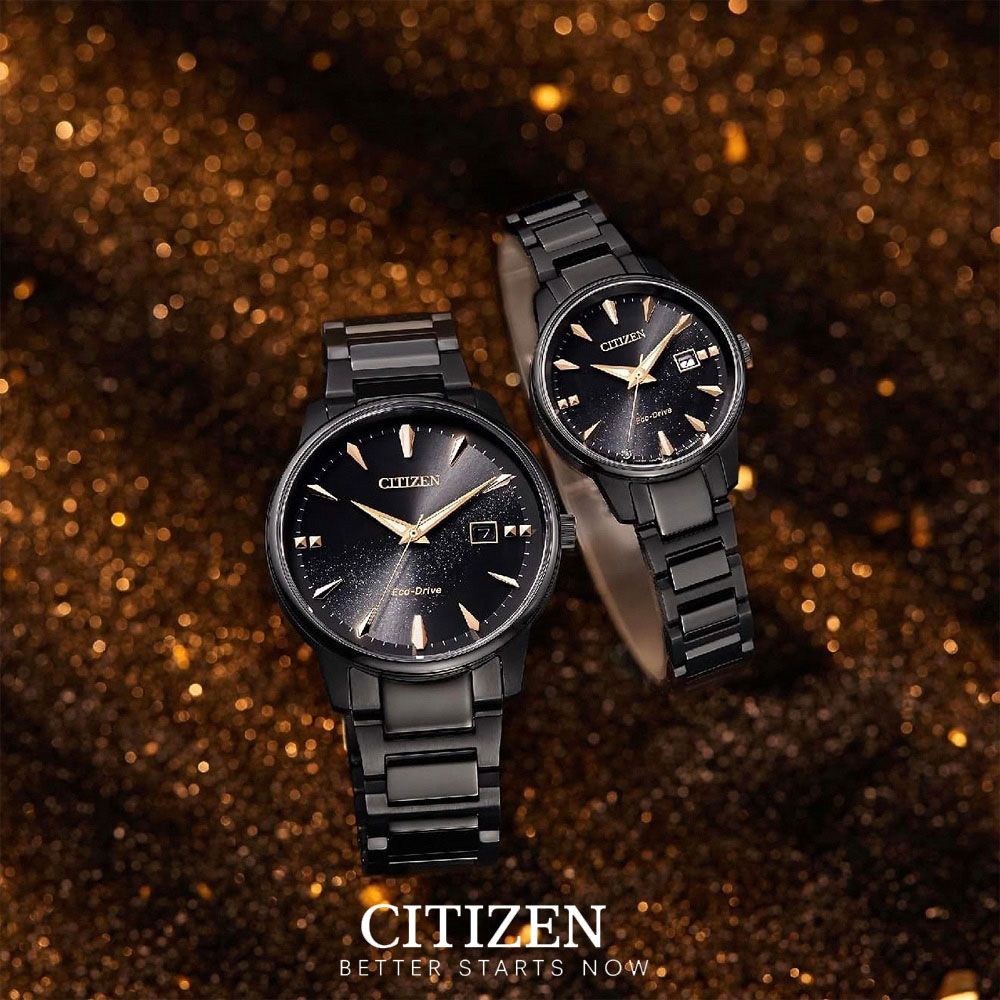 Đồng Hồ Nam Citizen Dây Thép Không Gỉ BM7595-89E - Mặt Đen (Sapphire)