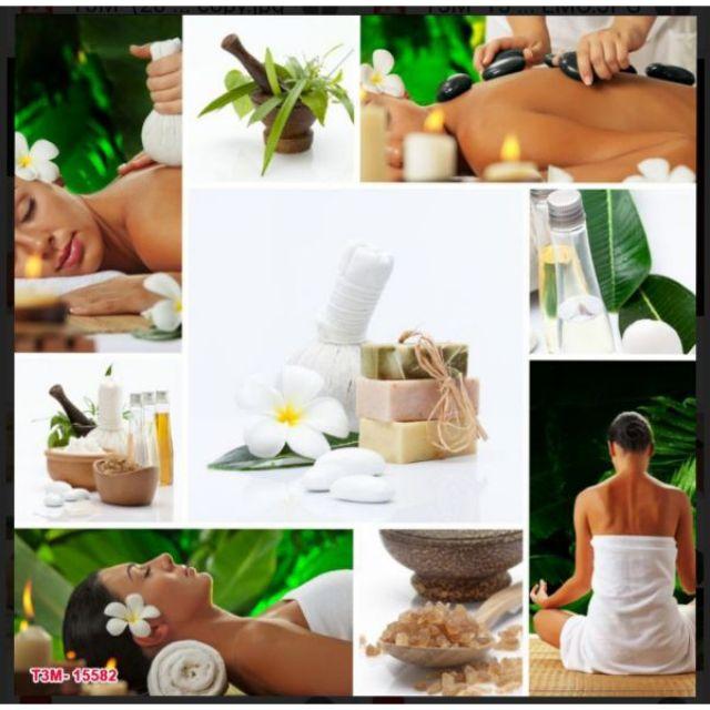 Tranh dán tường 3D trang trí spa