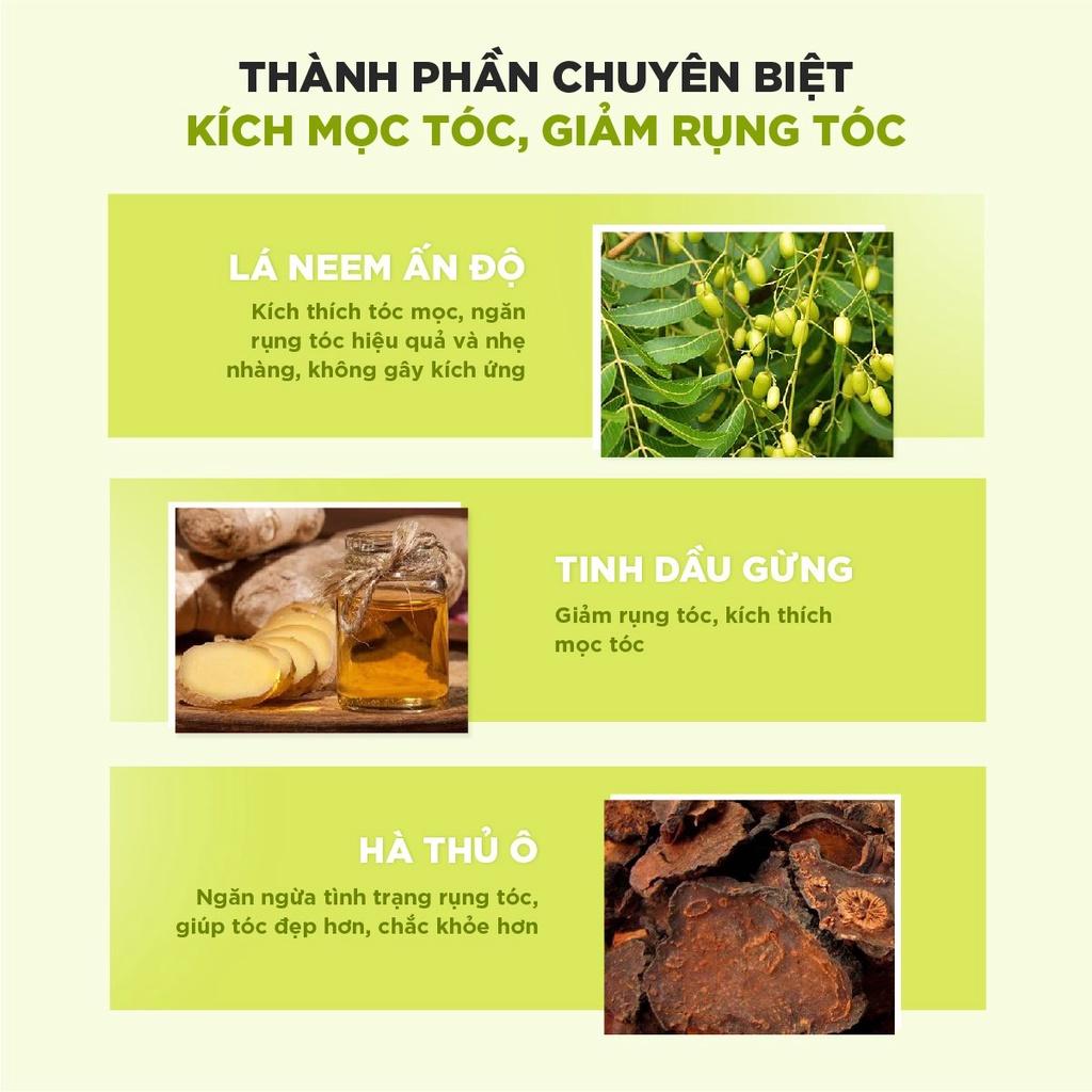 Bộ Dầu Gội Xả Kích Mọc Tóc Mee Natural - Ngăn Rụng Tóc, Dưỡng Tóc Suôn Mượt 500ml/Chai