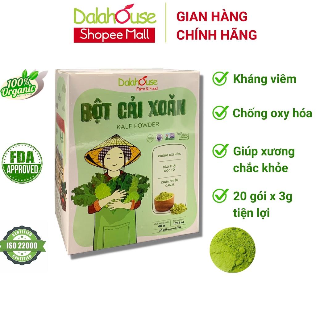 Bột cải xoăn kale sấy lạnh nguyên chất Dalahouse 60gr đạt tiêu chuẩn Châu Âu