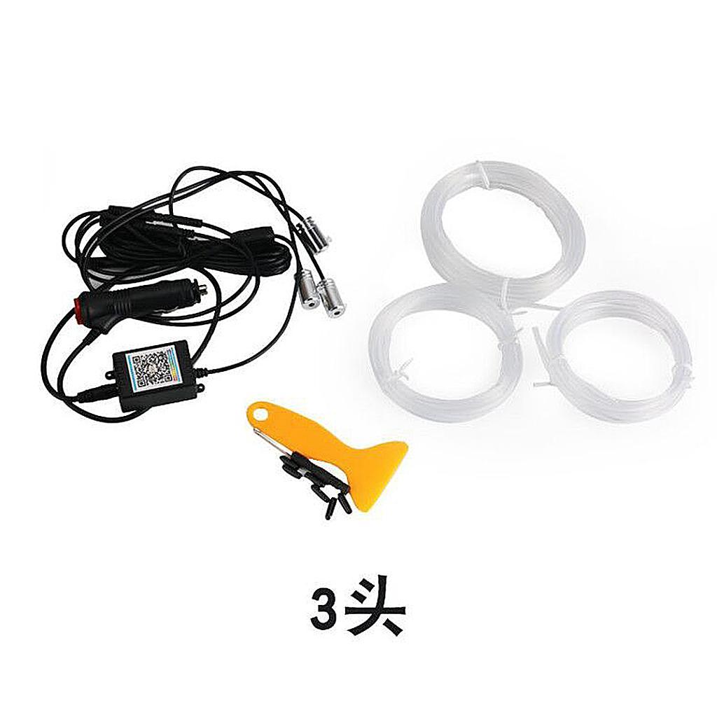 Car Interior Strip Light Colorful RGB Automobile Atmosphere Lighting Set Wireless Bluetooth APP Control Decorative Lights