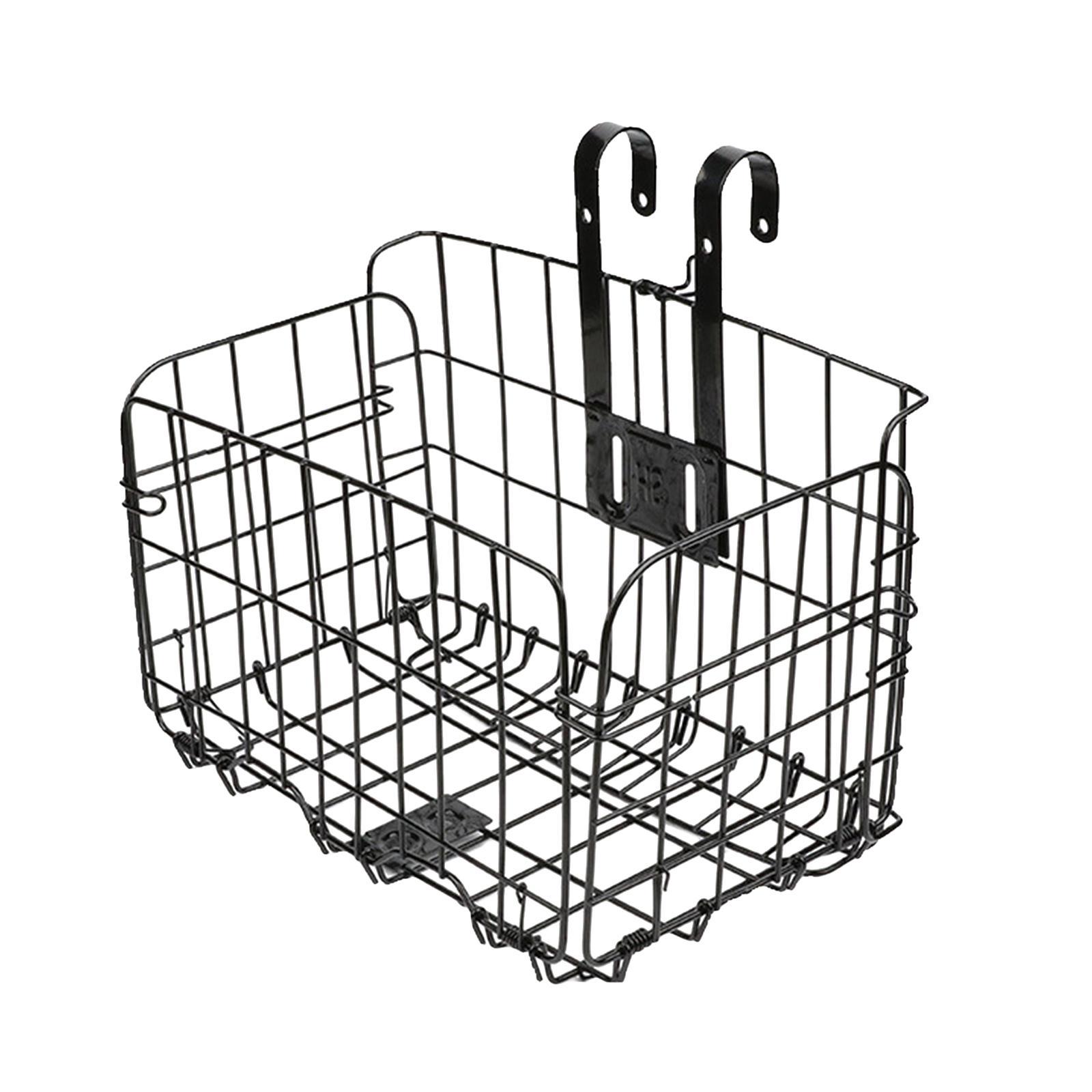 Bike Basket Folding Hanging Basket Wire Mesh  Basket Mountain Bike Frame Basket Bike Cargo Rack
