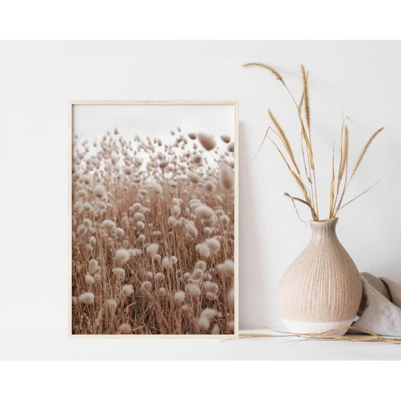 Bộ 6 tranh treo tường thiên nhiên cam xanh canvas có đinh tặng kèm