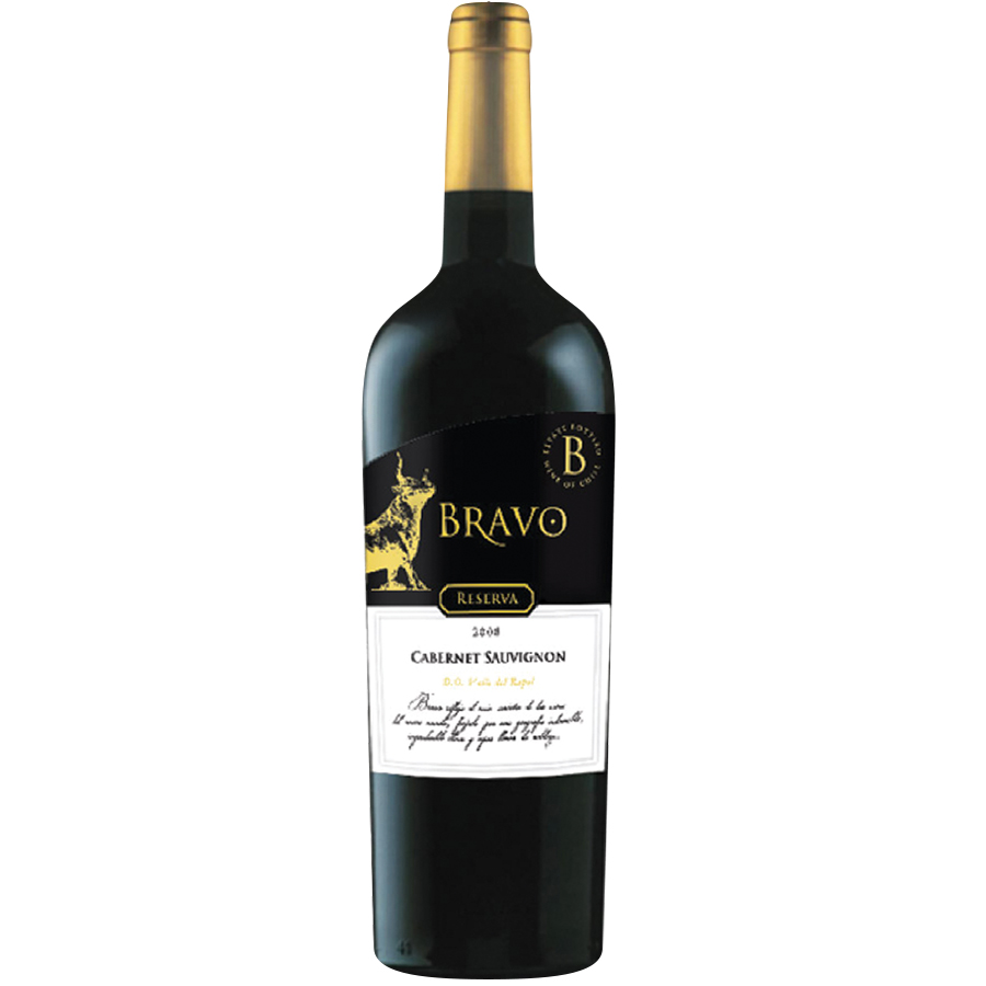 Rượu Vang Đỏ Chile Bravo Cabernet Sauvignon Reserva 750ml 13% - 15% - Không Hộp