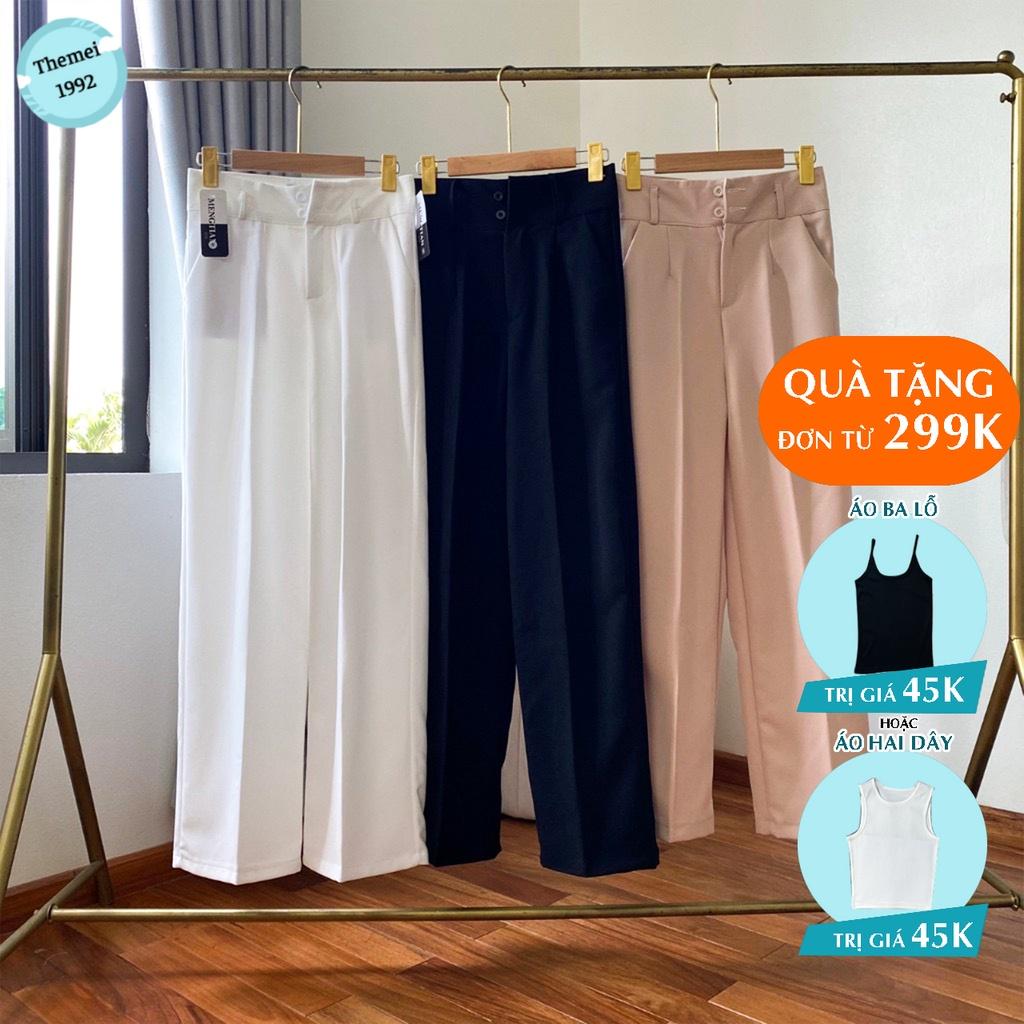 Quần baggy nữ THE MEI 1992 cao cấp - quần baggy ống rộng chất liệu mát mềm mại hàng nhập Quảng Châu