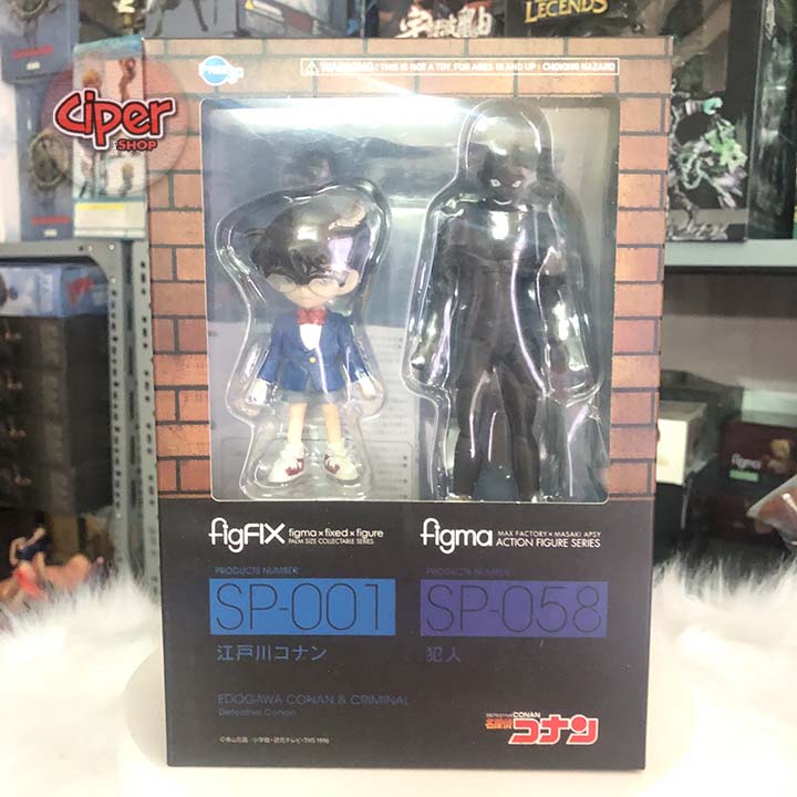 Mô Hình Figma Edogawa Konan - FigFIX Konan Edogawa and Figma Criminal - Figure Action