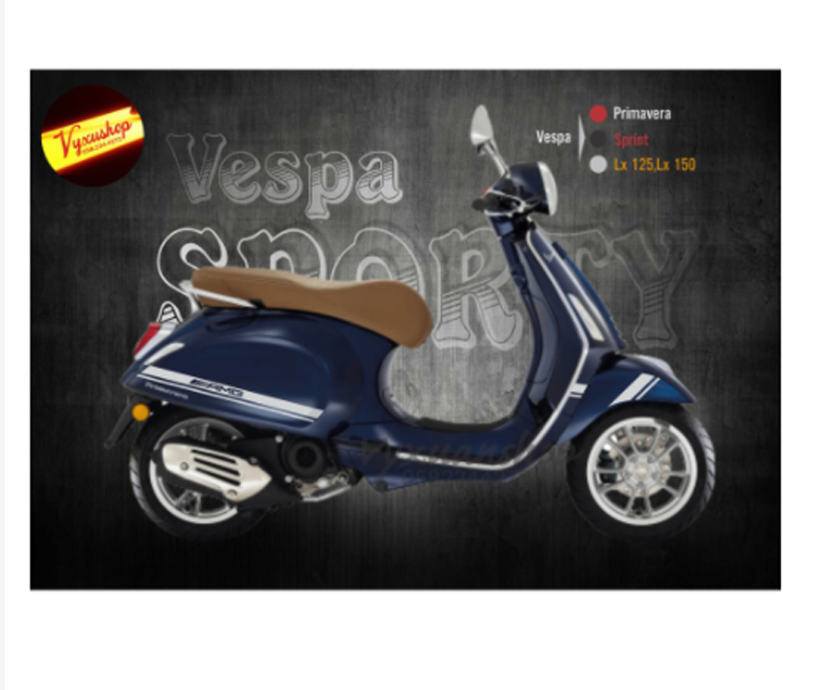 Decal dán xe Vespa AMG Lx 125, Lx 150, Sprint, Primavera nhiều màu