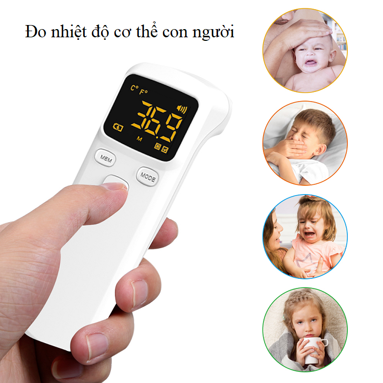 Nhiệt kế đo lường nhiệt độ cơ thể kết quả nhanh, chính xác MJK7 ( TẶNG KÈM QUẠT MINI CẮM CỔNG USB NGẪU NHIÊN )