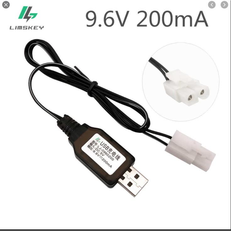 Dây sạc usb 9.6v 250ma xe điều khiển từ xa chấu SM sạc bằng điện thoại 5v 1a-2a