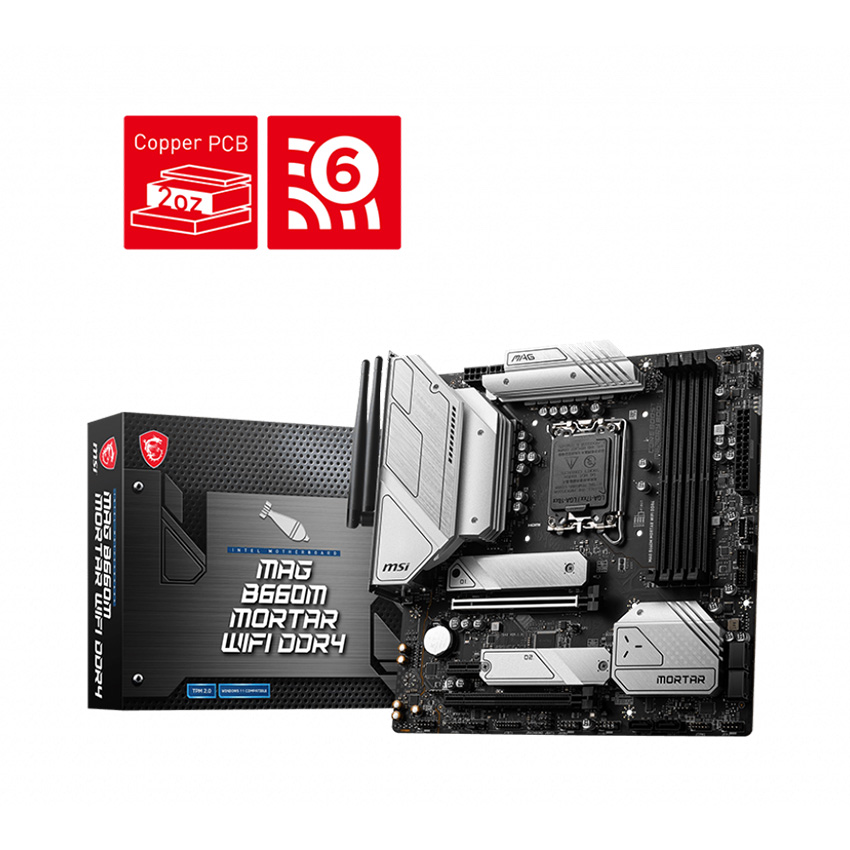 Bo Mạch Chủ Mainboard MSI MAG B660M MORTAR WIFI DDR4 - Hàng Chính Hãng