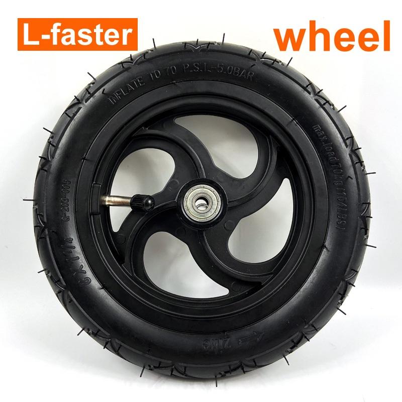 8 "Bánh khí nén với ống bên trong 8x1 1/4 Bánh xe hợp kim nhôm có chiều rộng hẹp với ống tăng cao cho xe tay ga Kickscooter Color: wheel with axle