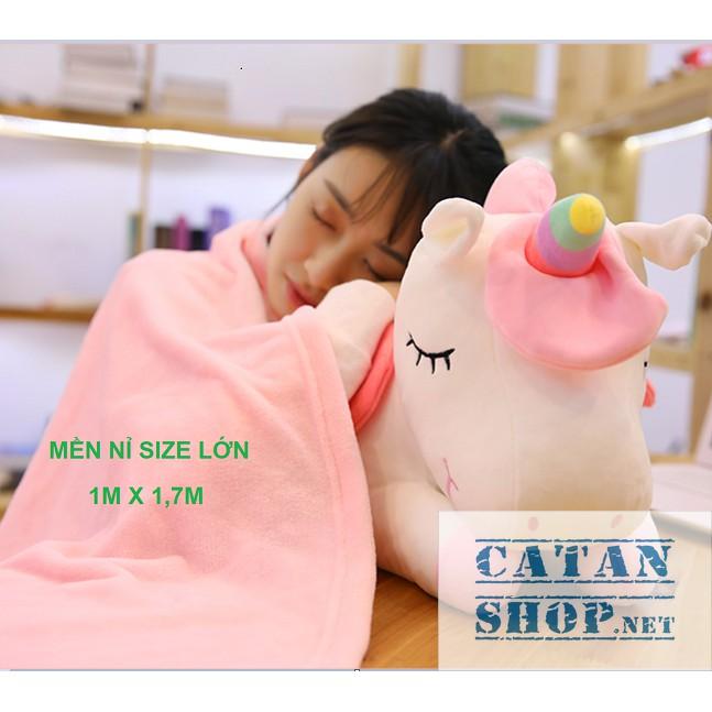 gấu bông CATAN shop,Gối mền kỳ lân 3 trong 1 siêu cute,nỉ nhung cực mịn,chăn gối văn phòng unicorn ngựa 1 sừng, quà tặng