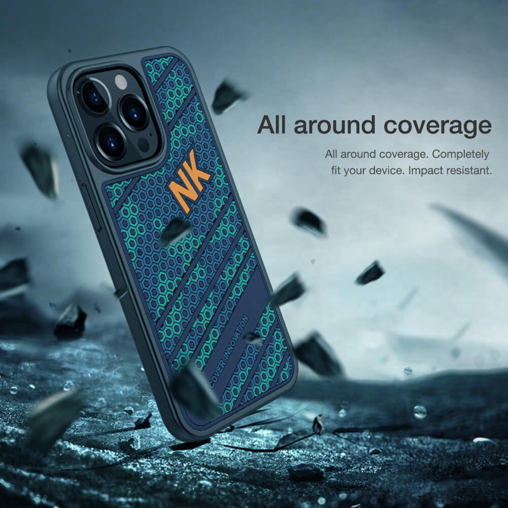 Ốp lưng chống sốc cho iPhone 13 Pro họa tiết mặt lưng 3D hiệu Nillkin Striker - hàng nhập khẩu