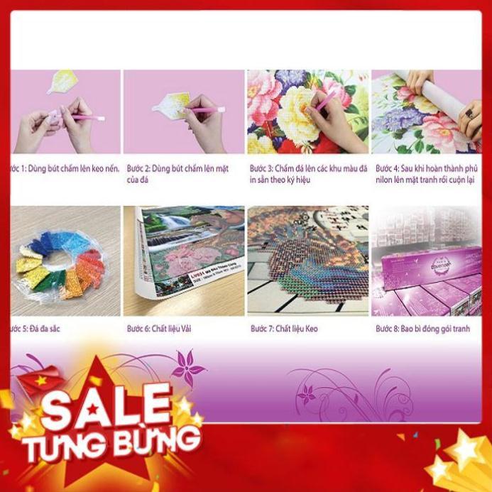 Tranh đính đá Tam thế phật