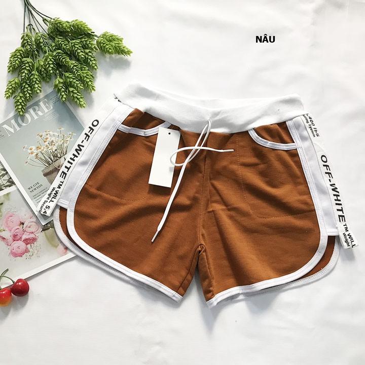 Quần đùi nữ từ 45-53kg - quần sọt short nữ thun da cá lưng trắng, cho bạn gái năng động - QU21