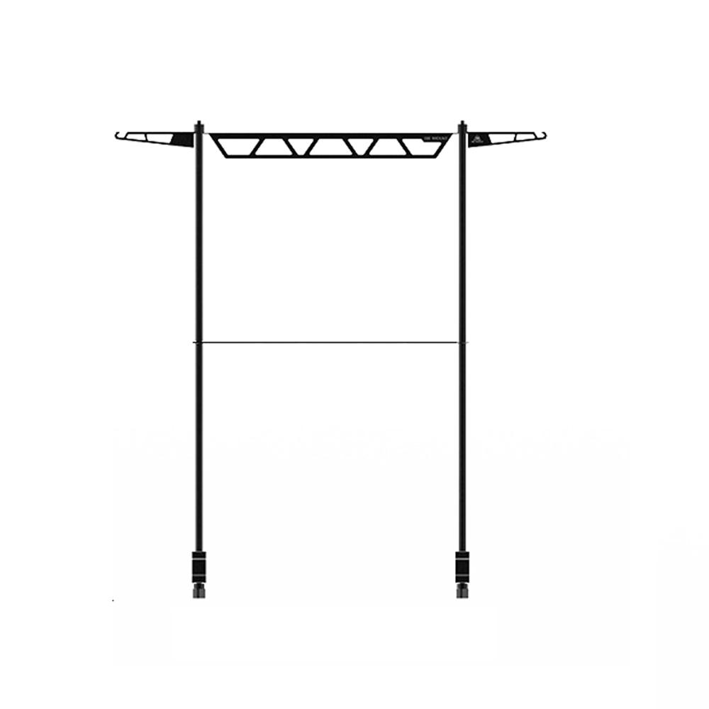 Desk-Mounted Camping Detachable Lamp Holder Practical High Strength Metal Black Outdoor Hiking Storage Rack Light Bracket Drying Rack Hung Shelf With Hook