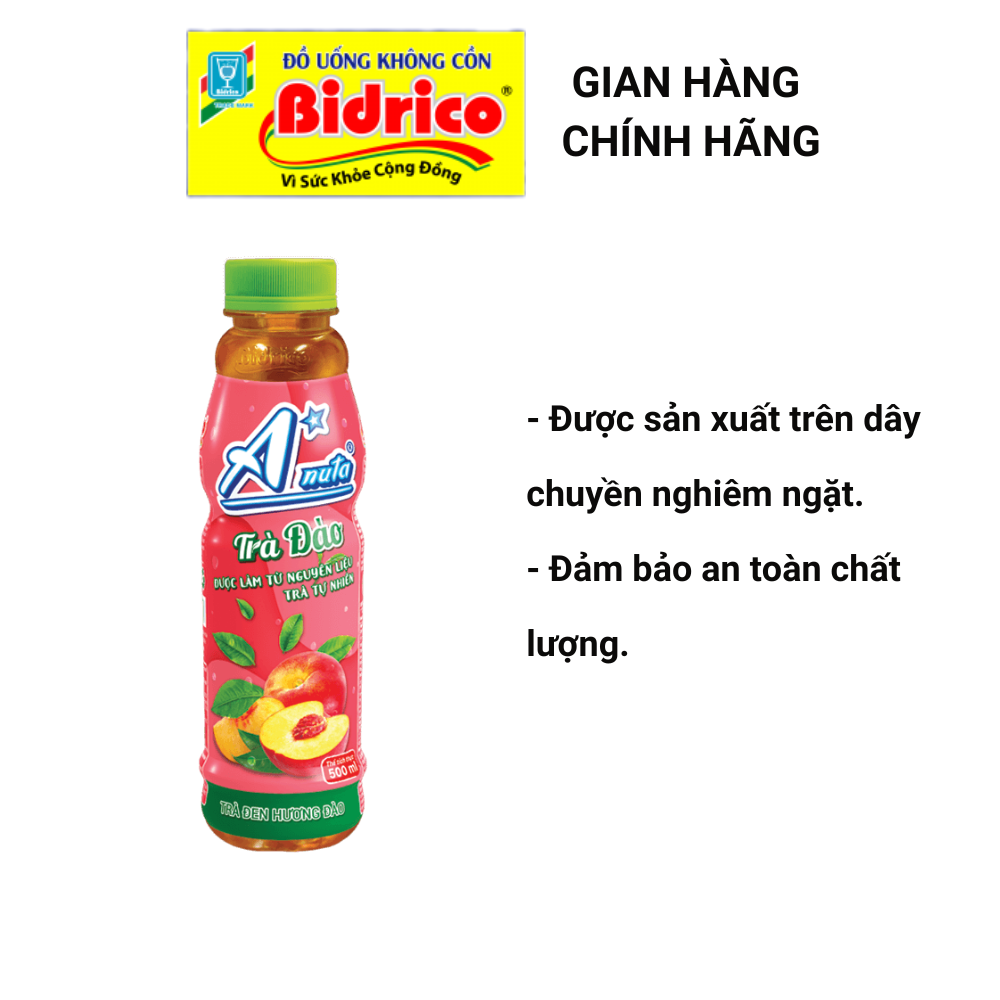 Trà Đào A*nuta ( Thùng 24 chai 500ml ) - Sản phẩm của Bidrico