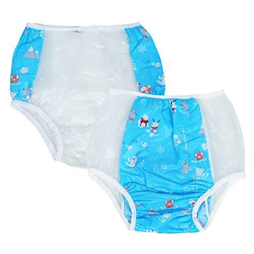 2 Chiếc Dadious Abdl Trưởng Thành Quần Đóng Tã Bé Tiểu Tiện Thun Nhựa Có Thể Tái Sử Dụng Quần Ddlg Đỏ PVC Nam Tã quần Lót