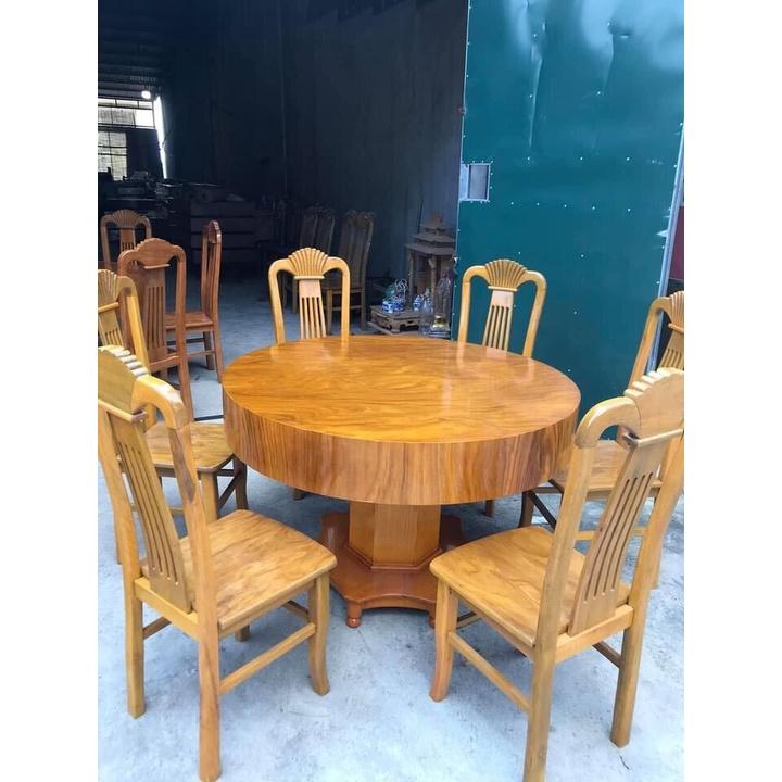 Bàn ăn hộp tròn 6 ghế