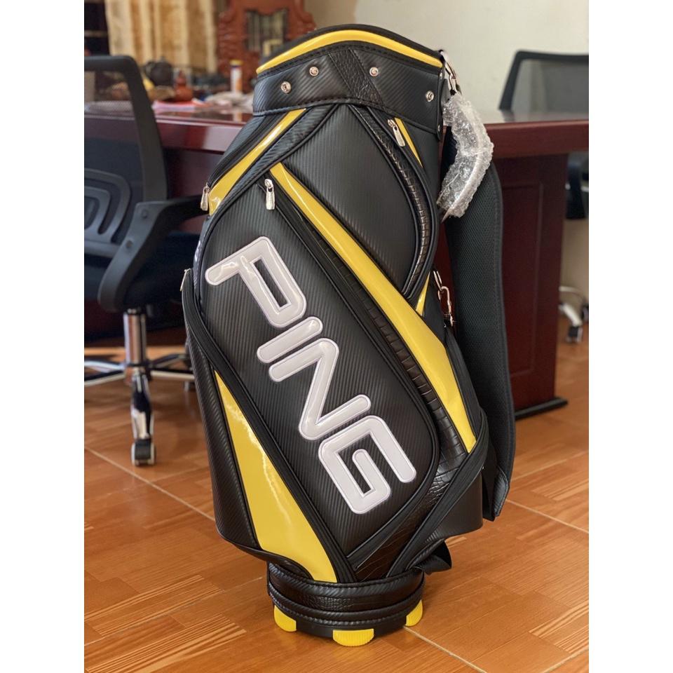 Túi gậy golf Ping túi đựng 14 - 16 gậy da PU chống nước 5 ngăn cao cấp shop GOLF PRO TM022