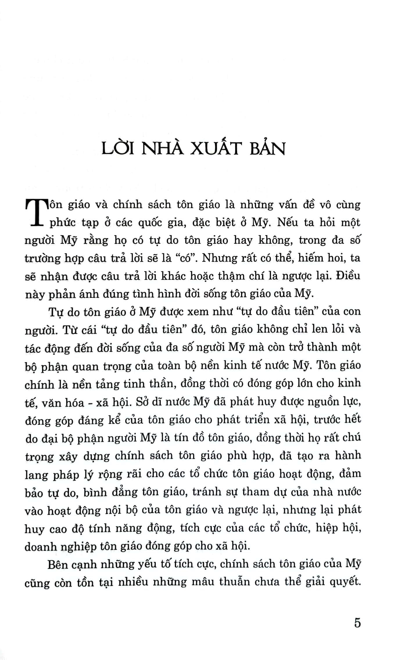 Chính sách tôn giáo của Mỹ và góc nhìn tham chiếu với Việt Nam