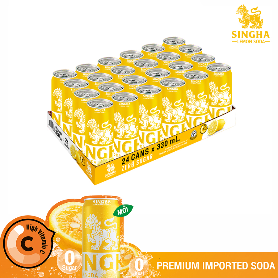 Soda lemon SINGHA case 24 can x 330 ml