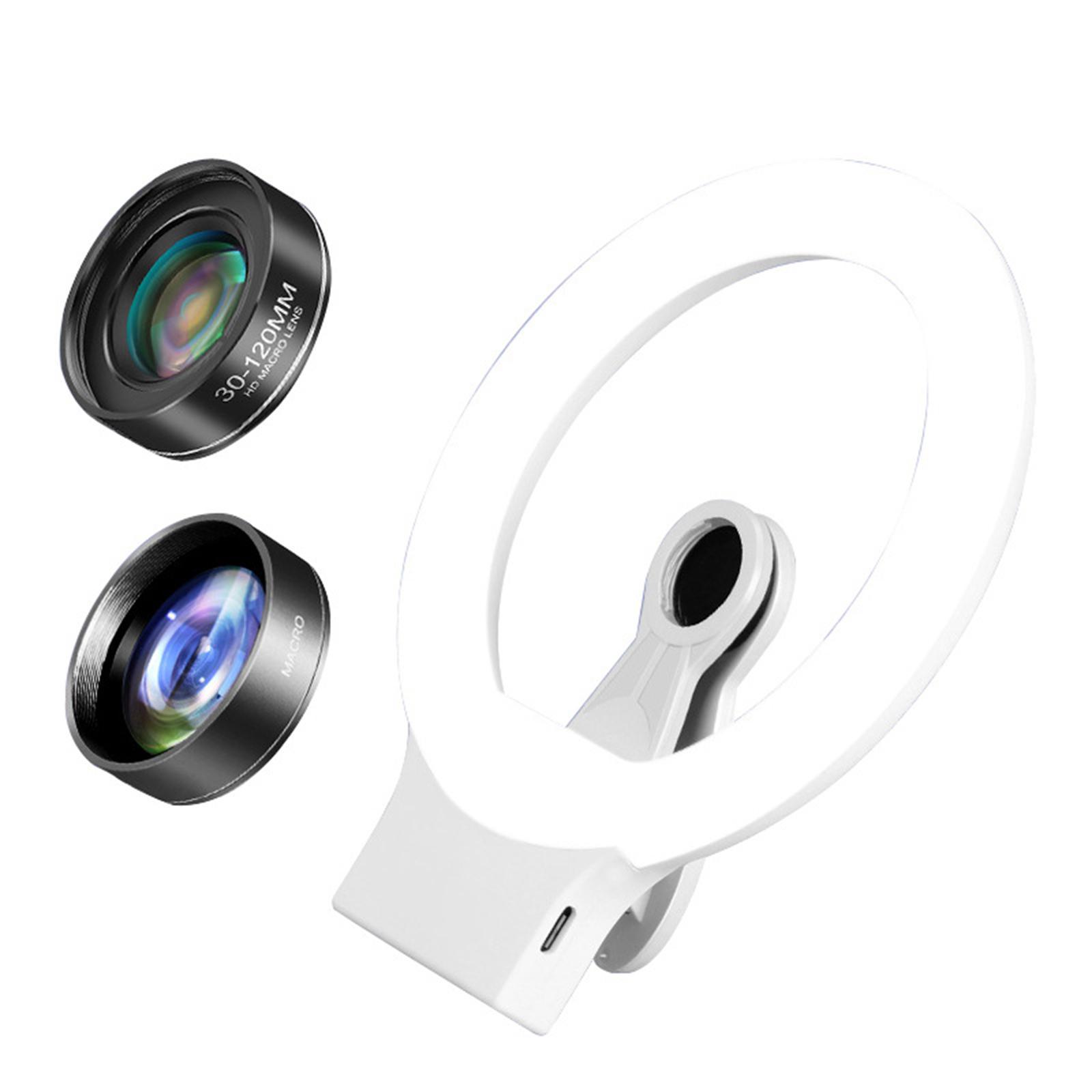USB Charging Mobile Phone Fill Light for Meeting Video Recording Jewelry