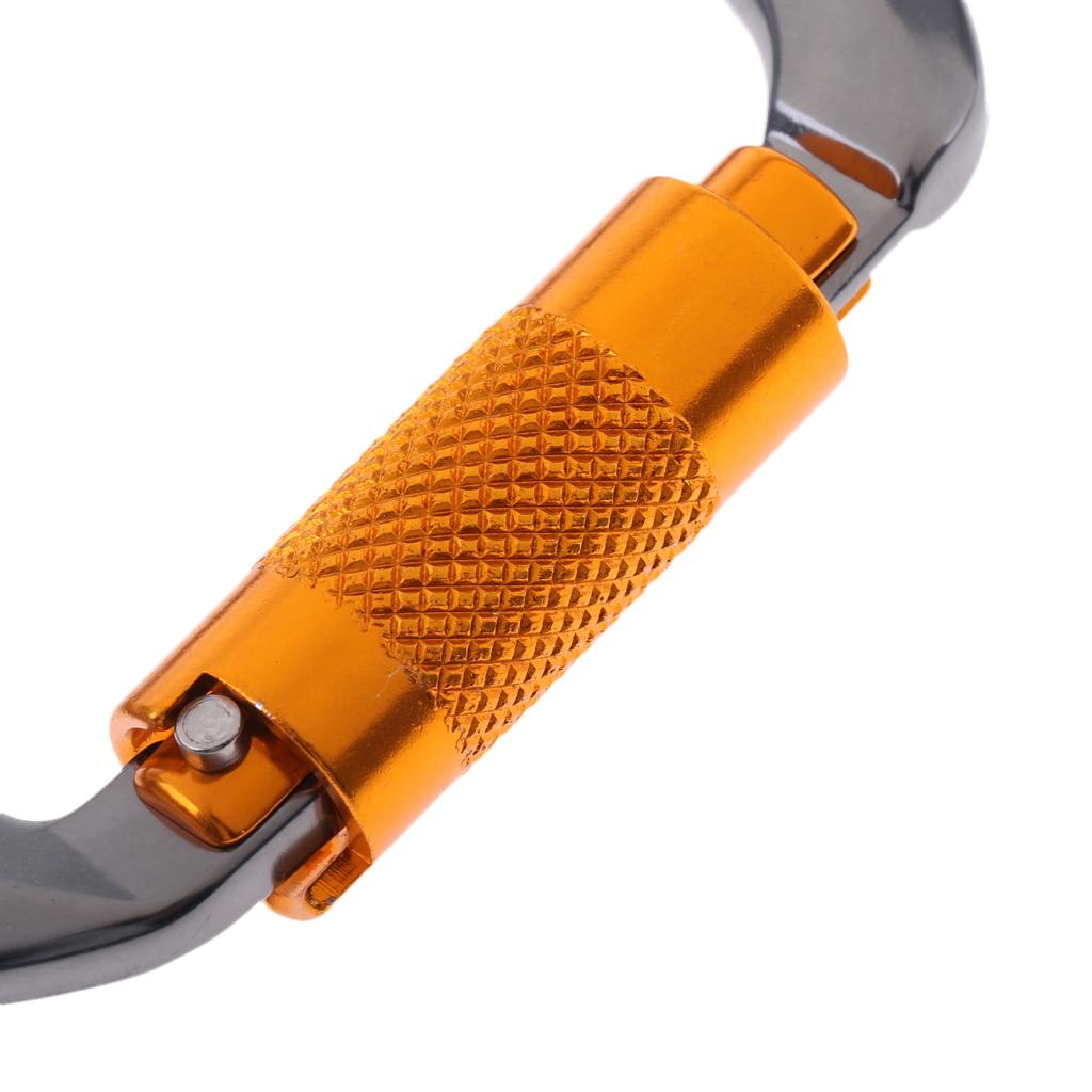 25KN / 2500KG Twist Gate Auto Self Lock Carabiner for Rock Climbing Caving Arborist Rigging Rappelling Rescue Outdoor Sport Tool