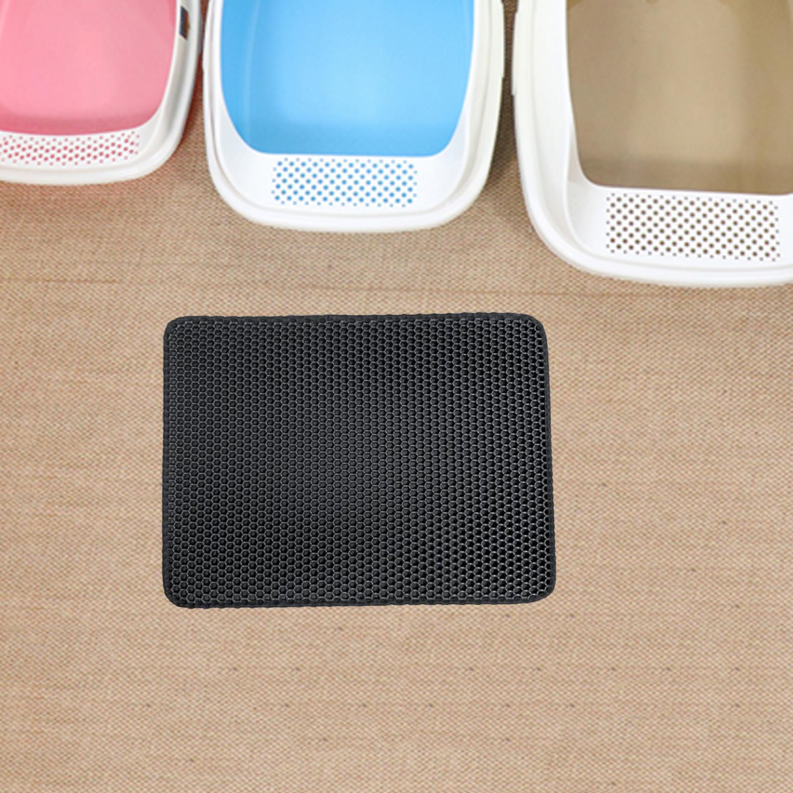Cat Litter Mat Kitty Mat Double Layer Easily Clean Urine Waterproof