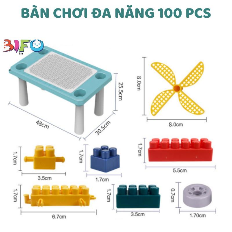 Bàn chơi xếp hình đa năng cao cấp, bộ đồ chơi 100 - 300 chi tiết Learn Building Blocks