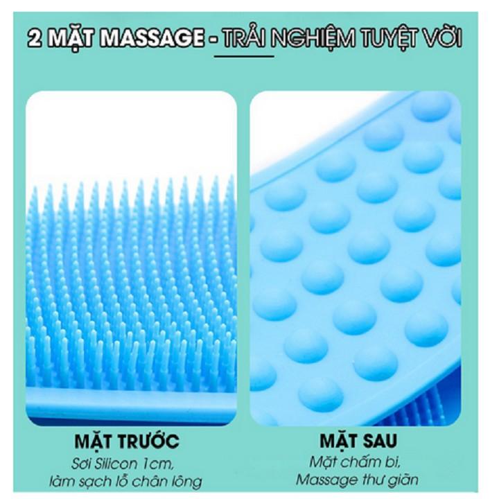 Dây Cọ Lưng Silicon, Chà Lưng 2 Mặt Bằng Silicon Mền Mại Sạch Sẽ - HD365