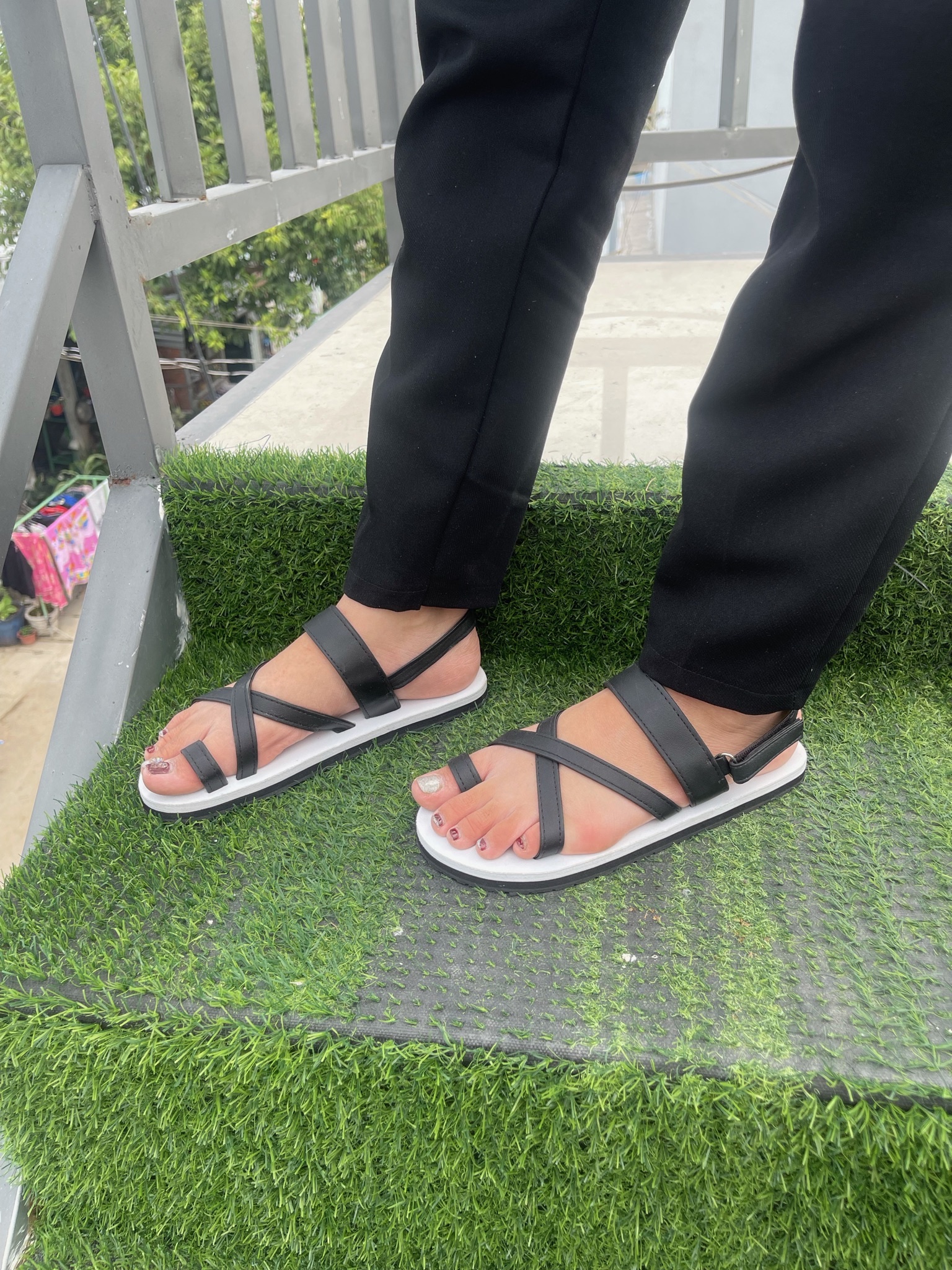 dép sandals nữ A112 đen