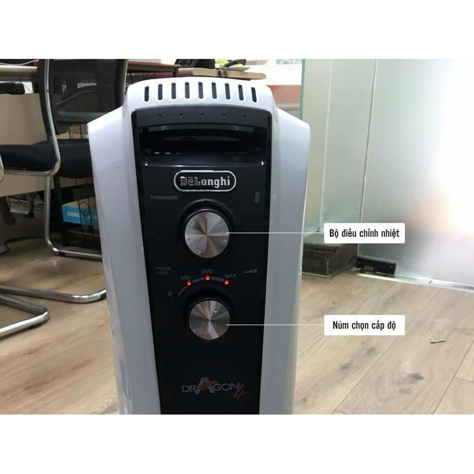 Máy Sưởi Dầu Delonghi Dragon TRD4 1025, Thiết Bị Sưởi, Làm Ấm Nhanh, Nhập Đức, BH 12 Tháng