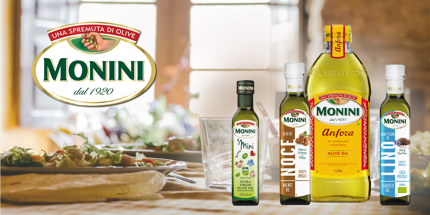 Dầu Oliu Monini Anfora 1L (Italy)