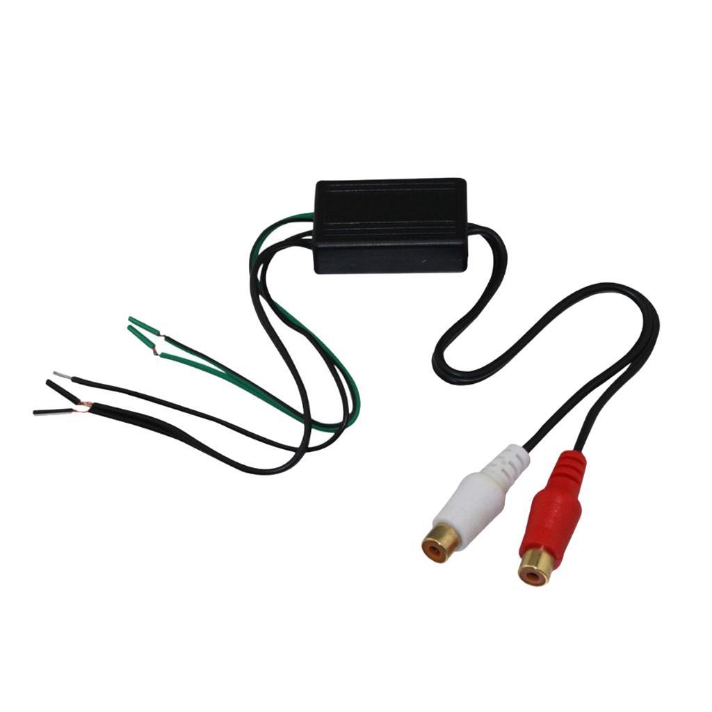 2pcs Car Audio Stereo Speaker Wire To Rca Adapter Out High To Low Converter