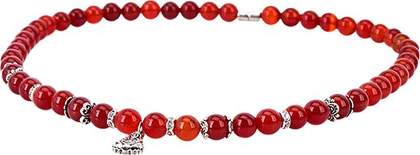 Vòng Cổ Mã Não Đỏ Tự Nhiên Charm Phật Bà Gembank
