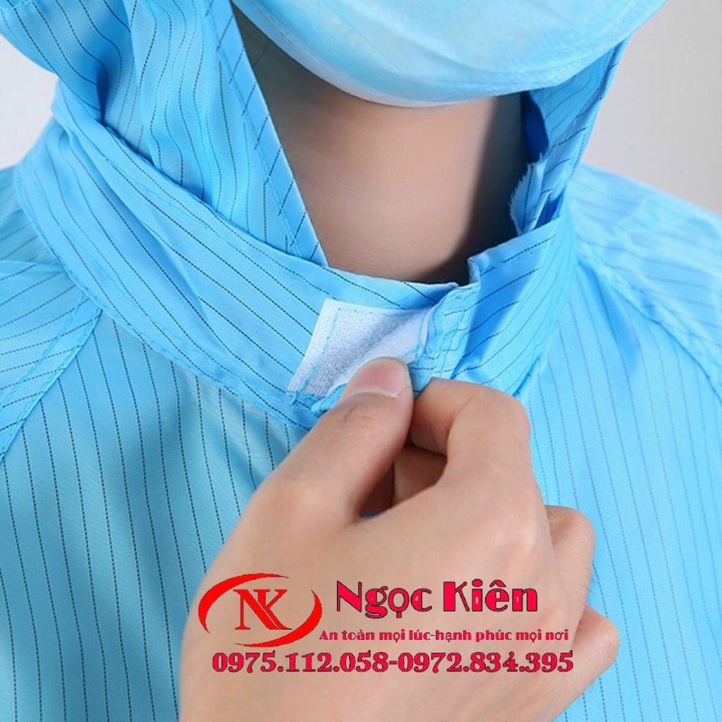 Túi vải đựng quần áo phòng sạch chống tĩnh điện màu xanh