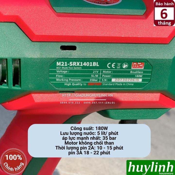Máy xịt rửa xe dùng pin Dekton M21-SRX1401BL - Motor không chổi than