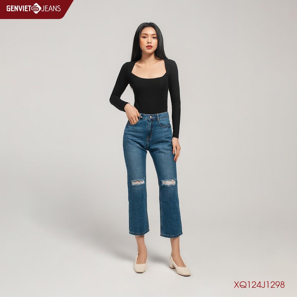 Quần Dài Jeans Nữ GENVIET XQ124J1298