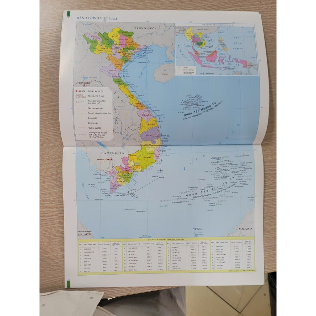 Sách - Atlat Địa lí Việt Nam - Chi Tiết 34 ĐƠN VỊ HÀNH CHÍNH (Chỉnh sửa năm 2025)