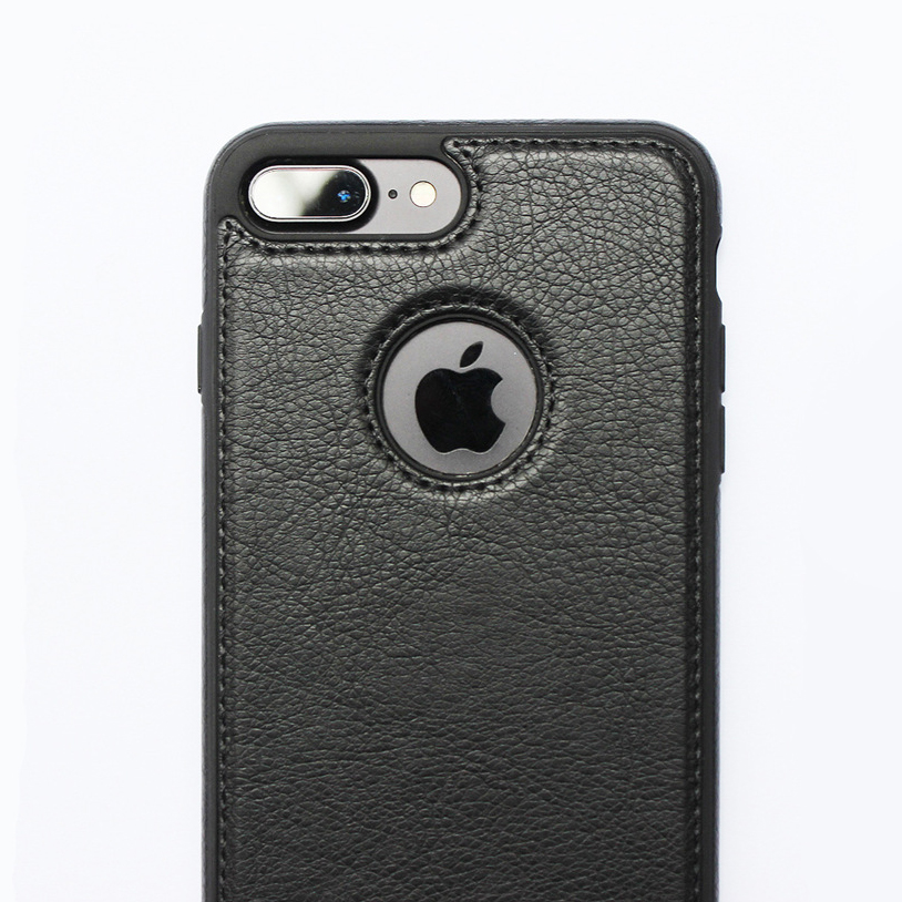 Ốp da đen cao cấp dành cho iPhone 7 Plus vs iPhone 8 Plus