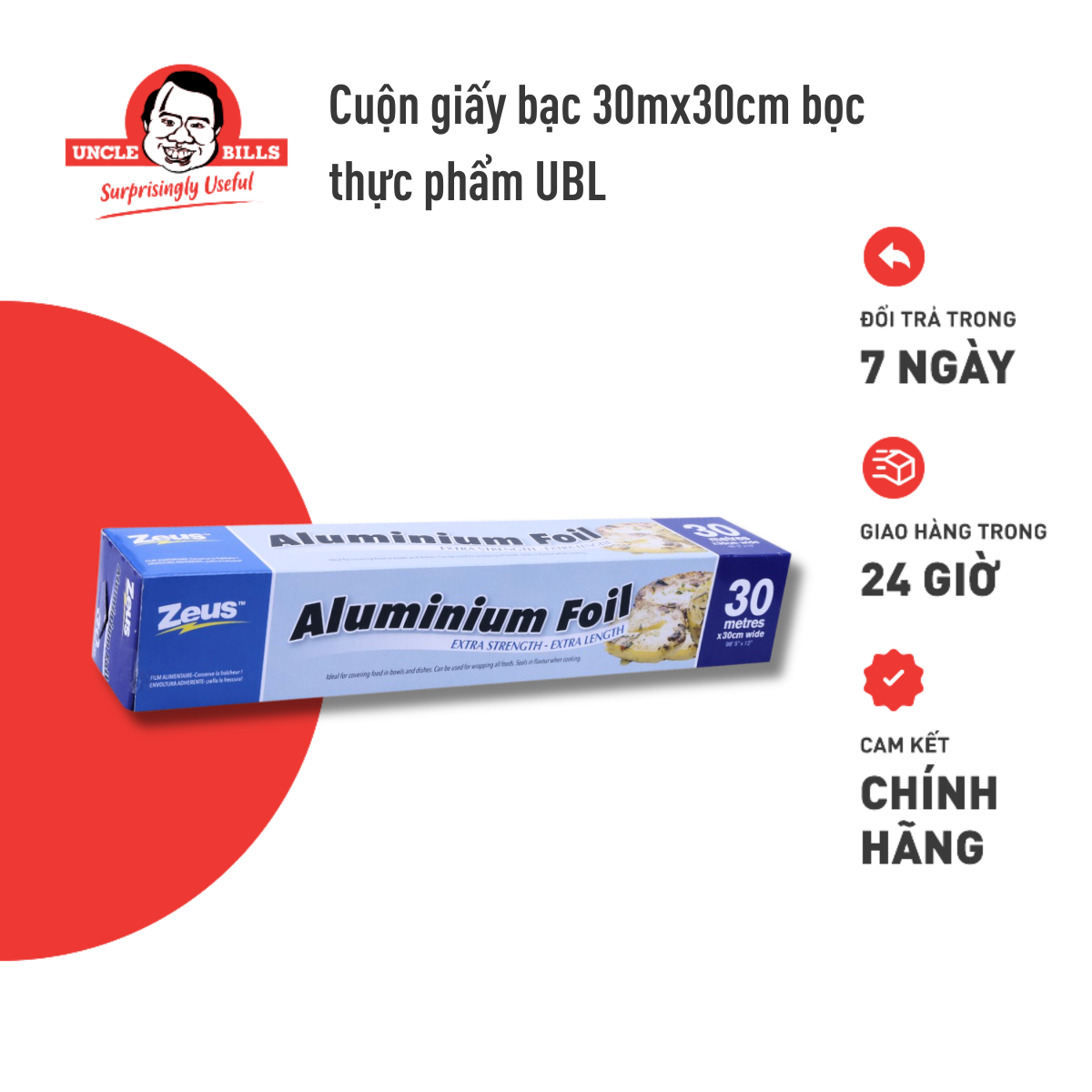 Giấy Bạc Bọc Thực Phẩm 30m UBL BC0477